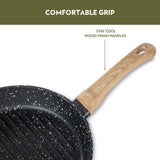 Borosil Vajra Nonstick Round Grill Fry Pan 24CM