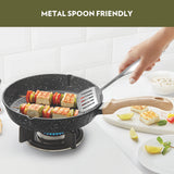 Borosil Vajra Nonstick Round Grill Fry Pan 24CM