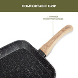 Borosil Vajra Nonstick Square Grill Fry Pan 24CM