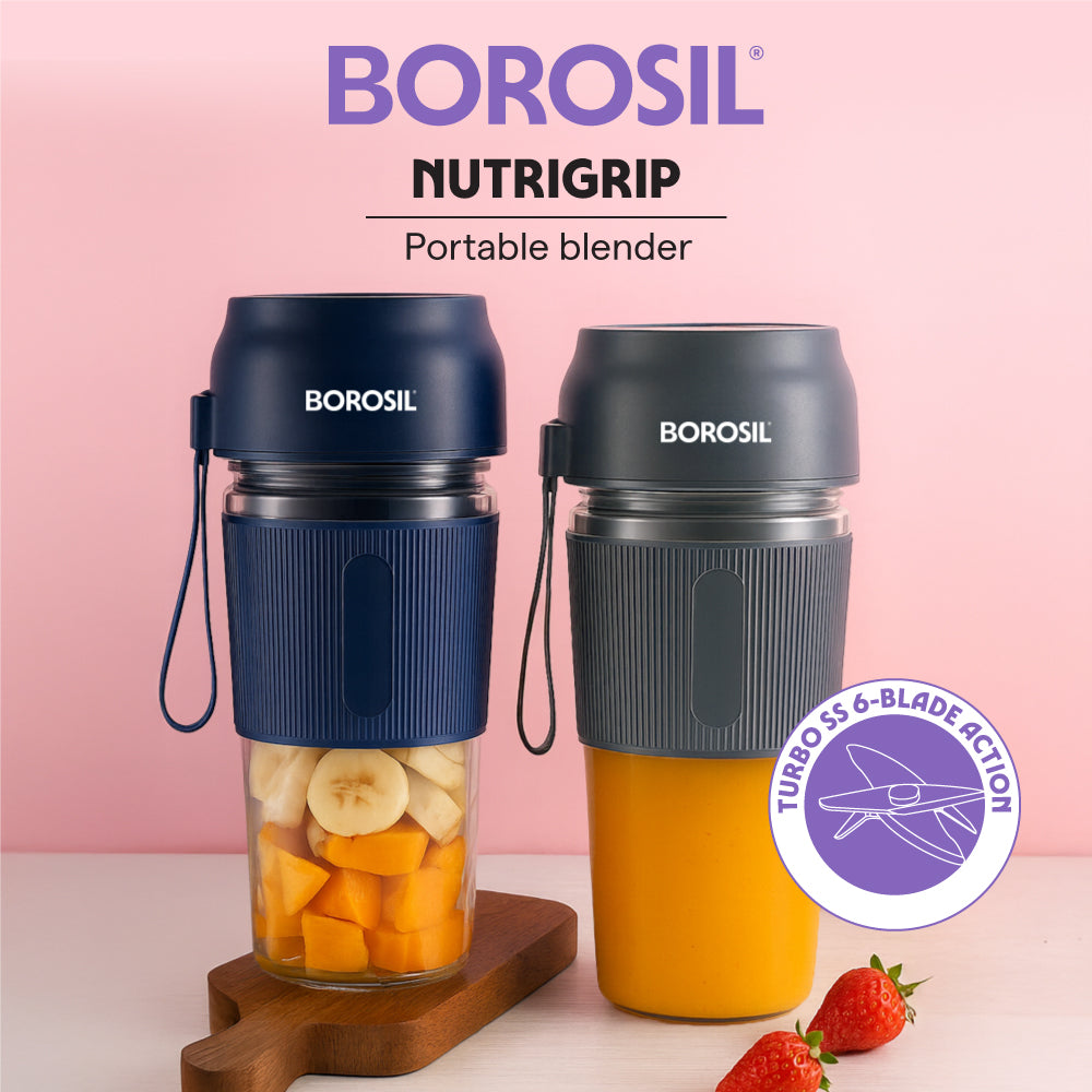 Borosil Nutrigrip Portable Blender 40w