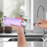 Pexpo Bravo Thermo Steel Bottle | Tri-Ply Vacuum Insulated Hot & Cold Flask - Pastel Edition Orchid Purple 1000 ML