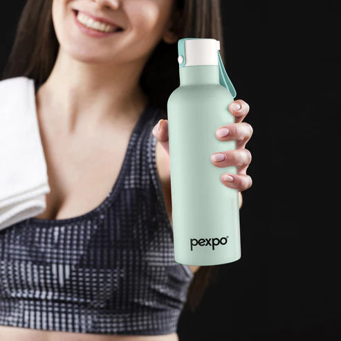 Pexpo Oslo Thermo Steel Bottle | Tri-Ply Vacuum Insulated Hot & Cold Flask | For Daily Use - Pastel Edition