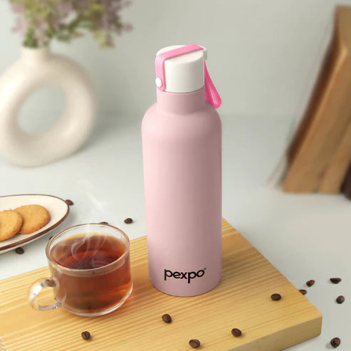 Pexpo Oslo Thermo Steel Bottle | Tri-Ply Vacuum Insulated Hot & Cold Flask | For Daily Use - Pastel Edition