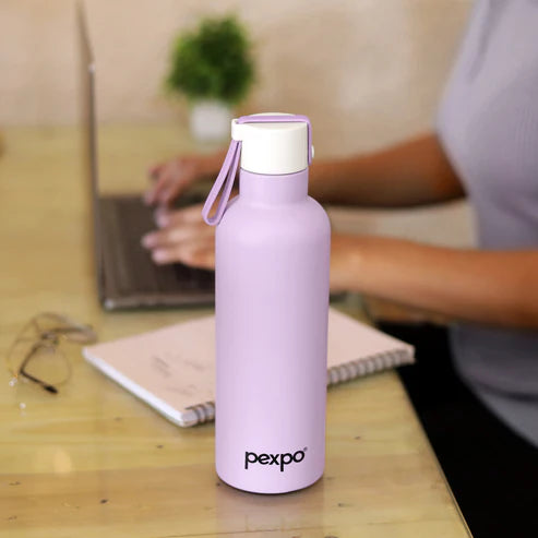 Pexpo Oslo Thermo Steel Bottle | Tri-Ply Vacuum Insulated Hot & Cold Flask | For Daily Use - Pastel Edition