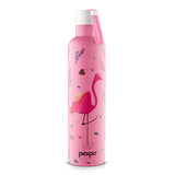 Pexpo Oslo Thermo Steel Bottle | Tri-Ply Vacuum Insulated Hot & Cold Flask | For Daily Use - Pink Flamingo Print 750 ML