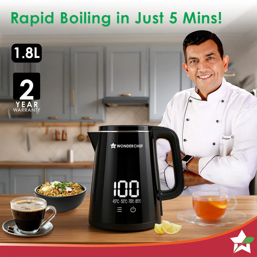 Wonderchef Onyx Cool-touch Digital Kettle 1.8L