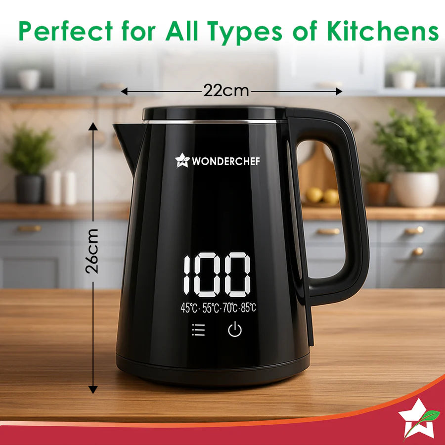 Wonderchef Onyx Cool-touch Digital Kettle 1.8L