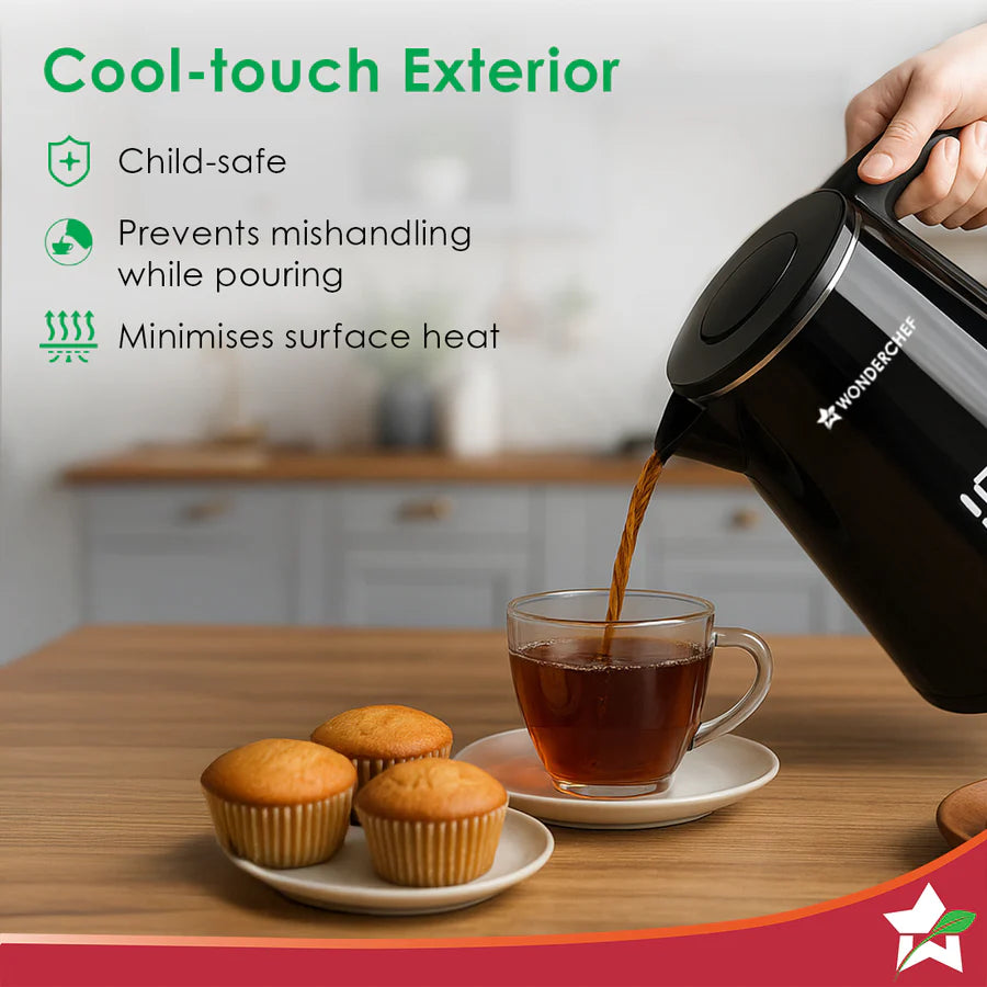 Wonderchef Onyx Cool-touch Digital Kettle 1.8L
