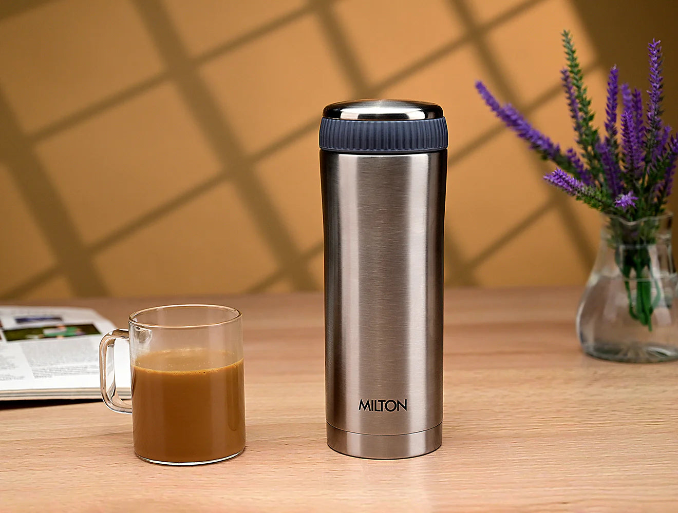 Milton Optima Mug Thermosteel Flask Silver