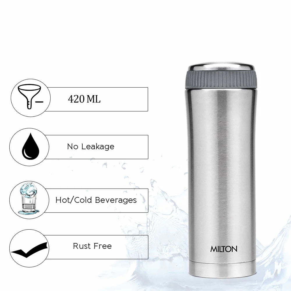 Milton Optima Mug Thermosteel Flask Silver