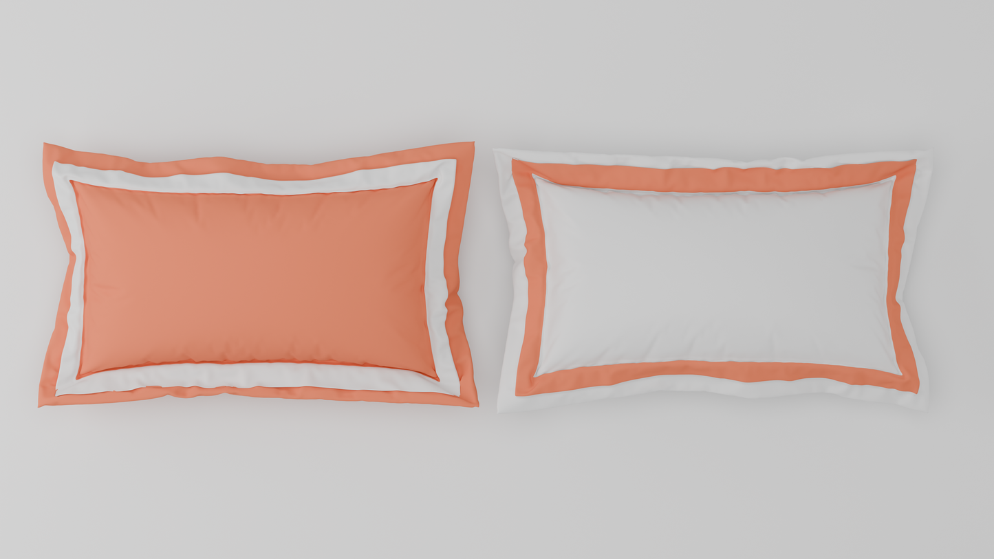 Spaces Solid Coral - Coral Hygro Cotton King Size Bedsheet - Hygro