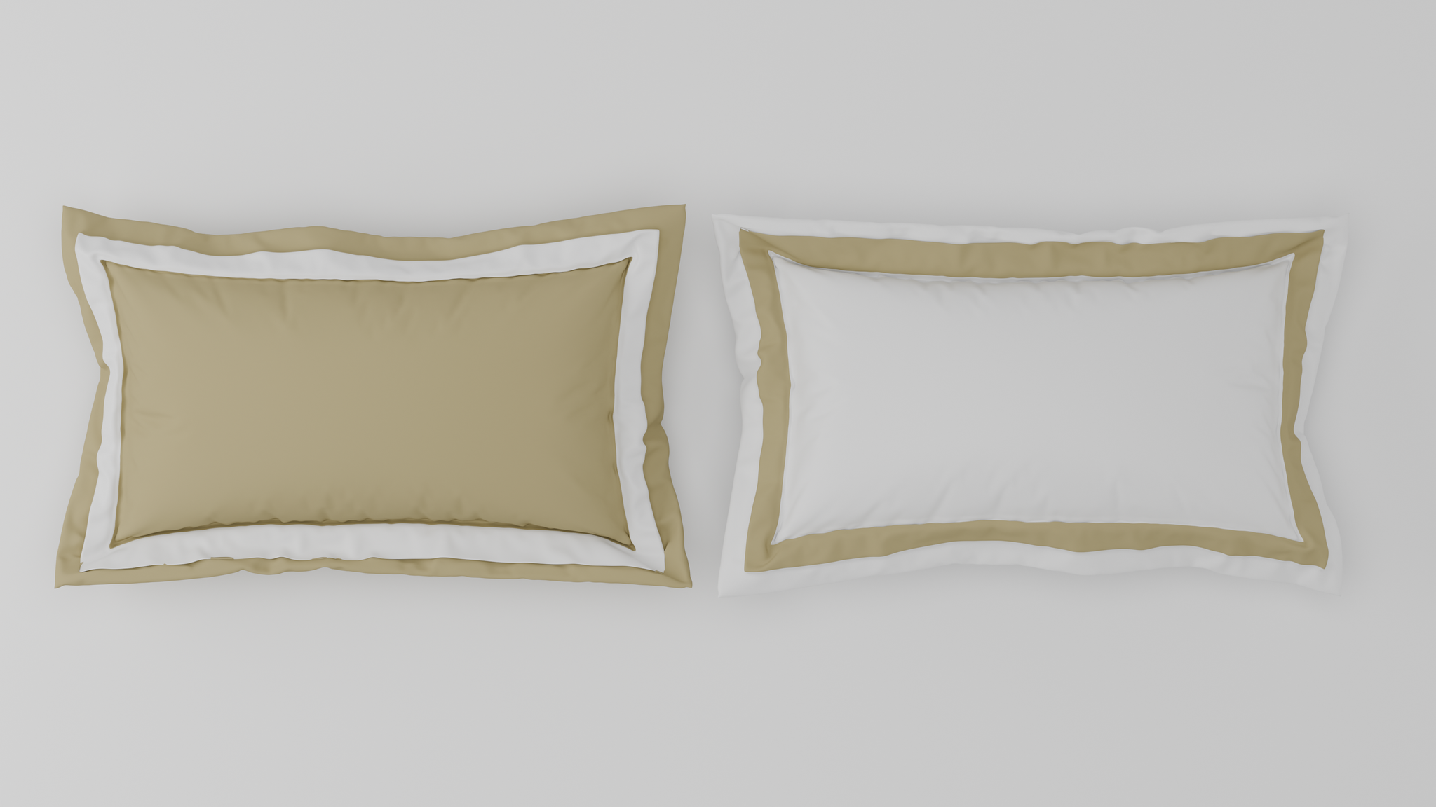 Spaces Solid White/Taupe - White Hygro Cotton King Size Bedsheet - Hygro