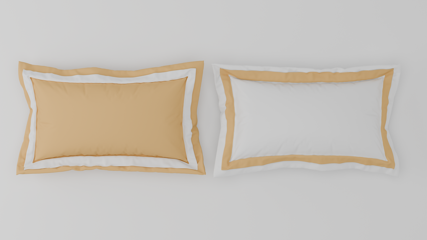 Spaces Solid Champagne Gold - Gold Hygro Cotton King Size Bedsheet - Hygro