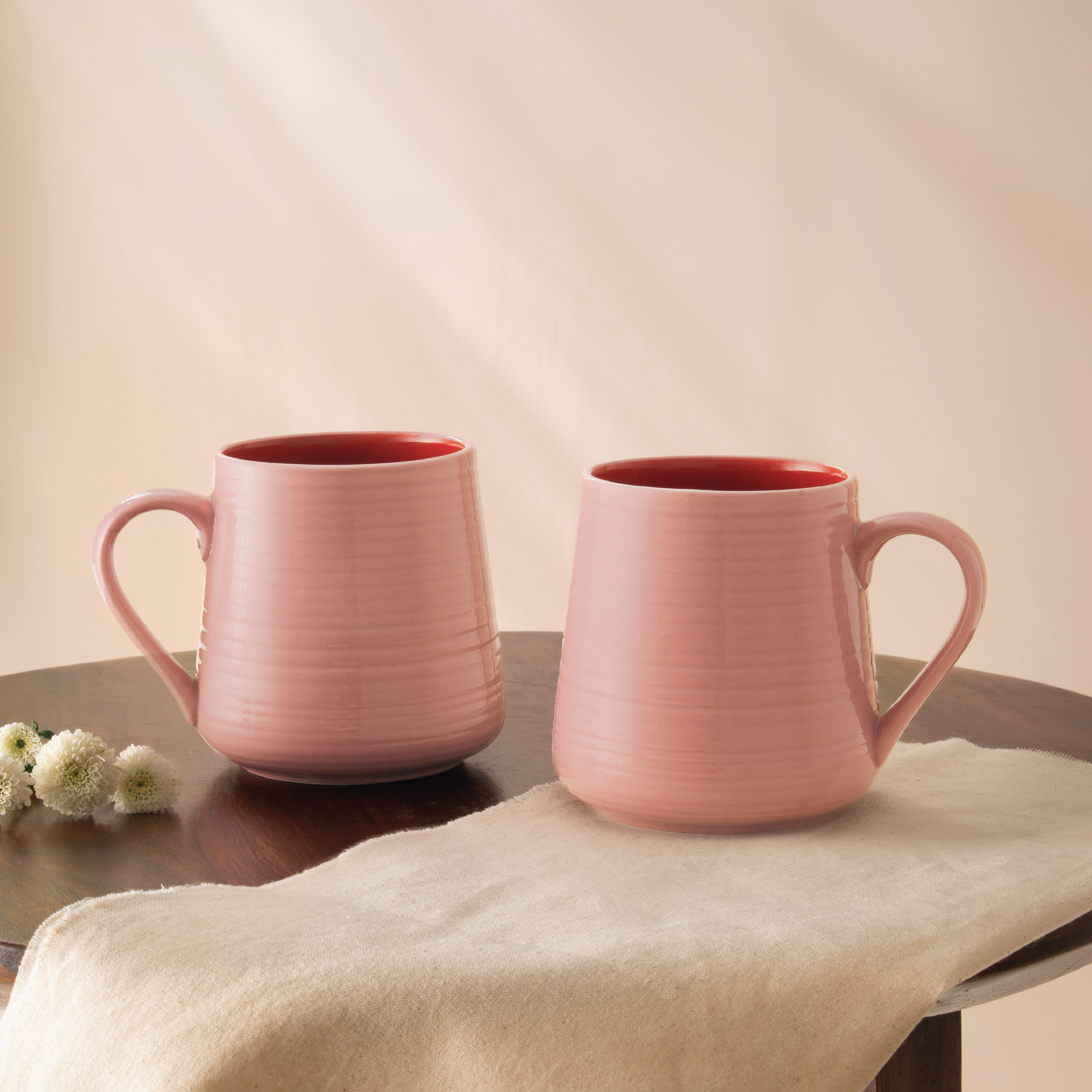 Borosil Bello Porcelia Mug Set of 2, 400ml