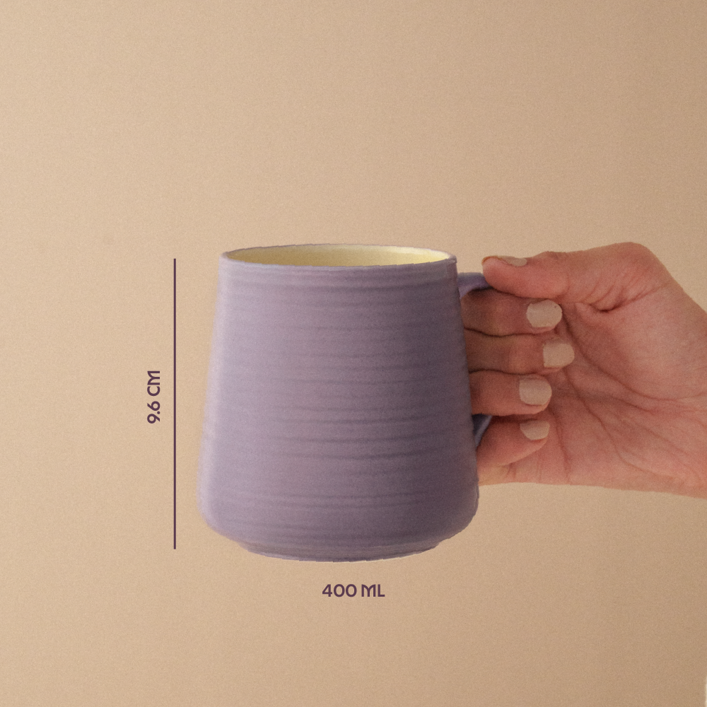 Borosil Bello Porcelia Mug Set of 2, 400ml