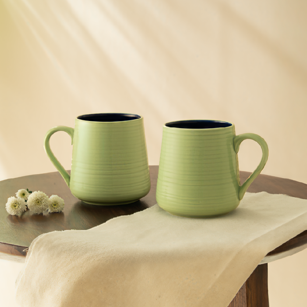 Borosil Bello Porcelia Mug Set of 2, 400ml