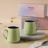 Borosil Bello Porcelia Mug Set of 2, 400ml