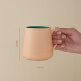 Borosil Bello Porcelia Mug Set of 2, 400ml