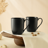 Milton Elva Porcelia Mug, Coal Set of 2, 350ml