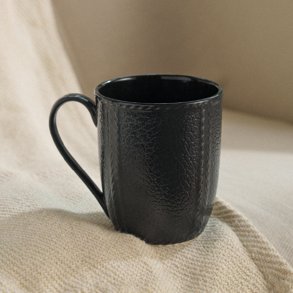 Milton Elva Porcelia Mug, Coal Set of 2, 350ml