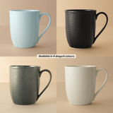 Milton Elva Porcelia Mug, Coal Set of 2, 350ml