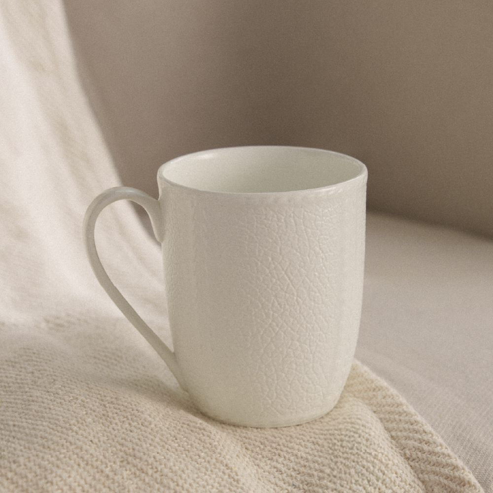 Milton Elva Porcelia Mug, Coal Set of 2, 350ml