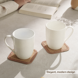 Milton Elva Porcelia Mug, Coal Set of 2, 350ml