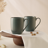Milton Elva Porcelia Mug, Coal Set of 2, 350ml