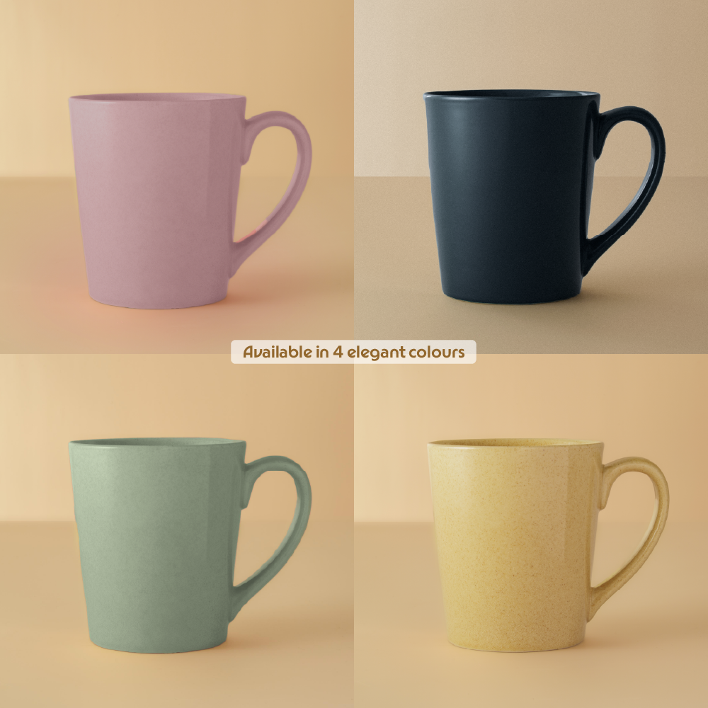 Borosil Haven Porcelia Mug Set of 2, 370ml