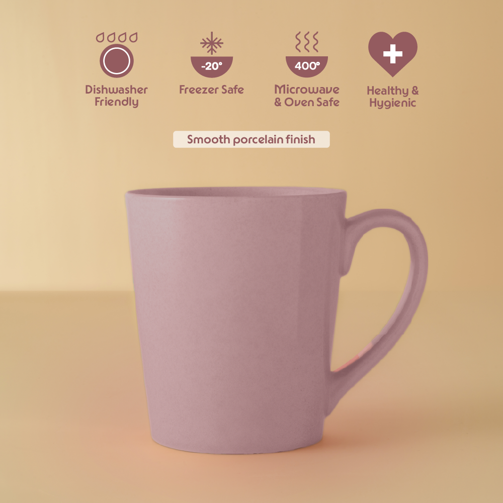 Borosil Haven Porcelia Mug Set of 2, 370ml