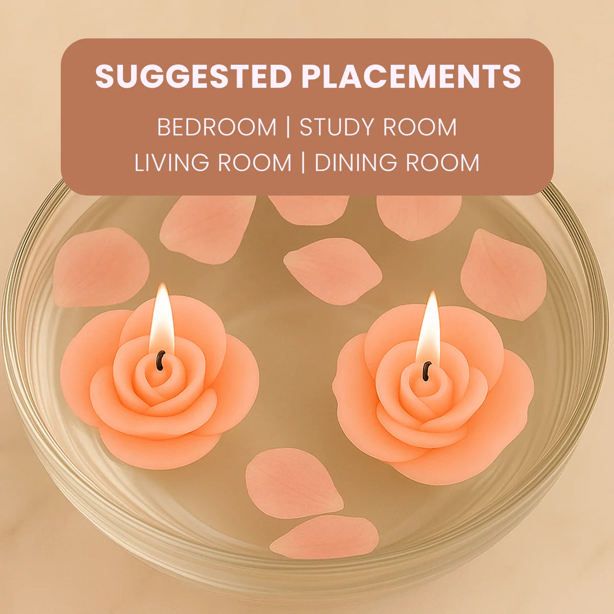 IRIS Peach Pomegranate Aromatic Floating Candles 40GM