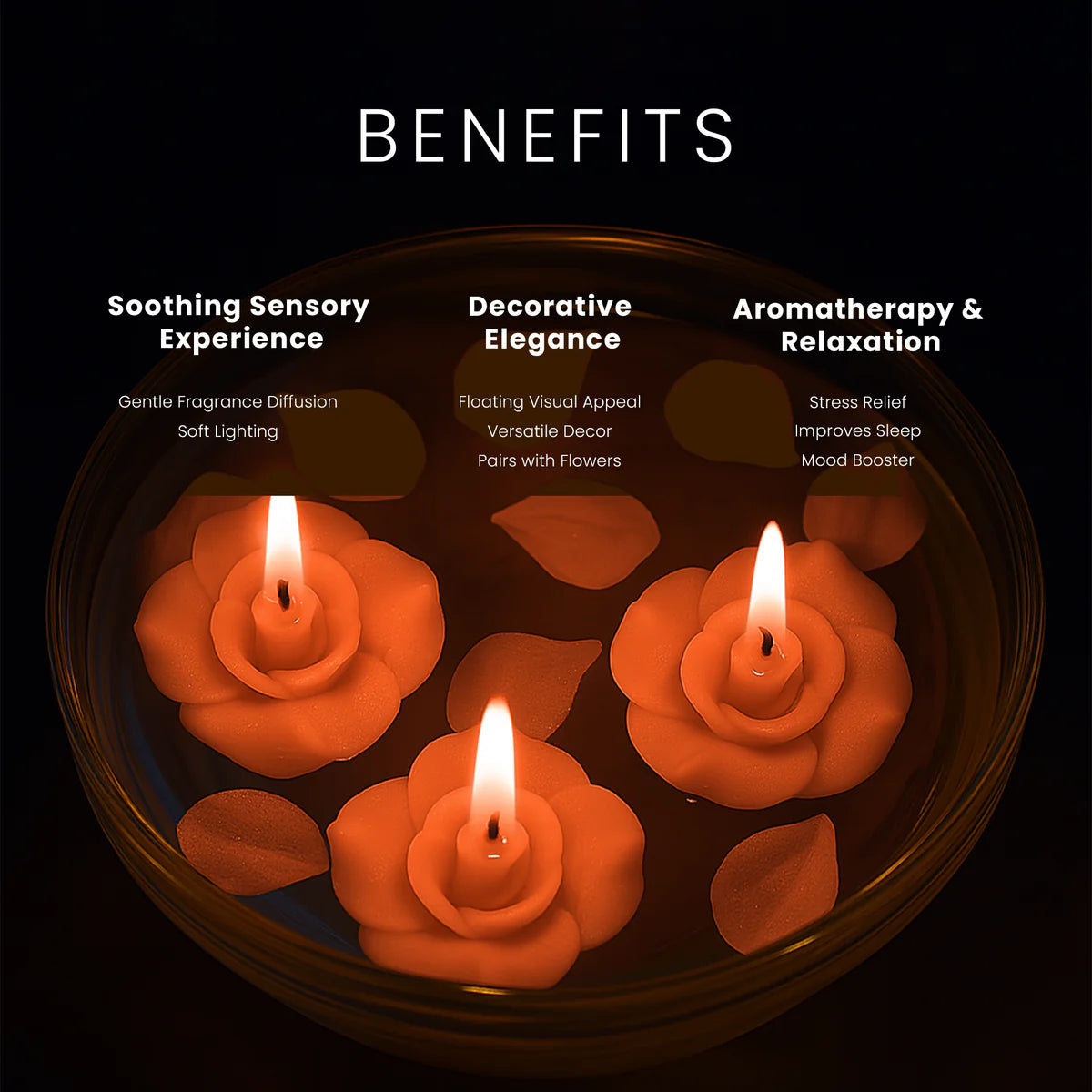 IRIS Peach Pomegranate Aromatic Floating Candles 40GM
