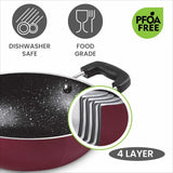 Milton Granito Kadhai Non Induction Maroon