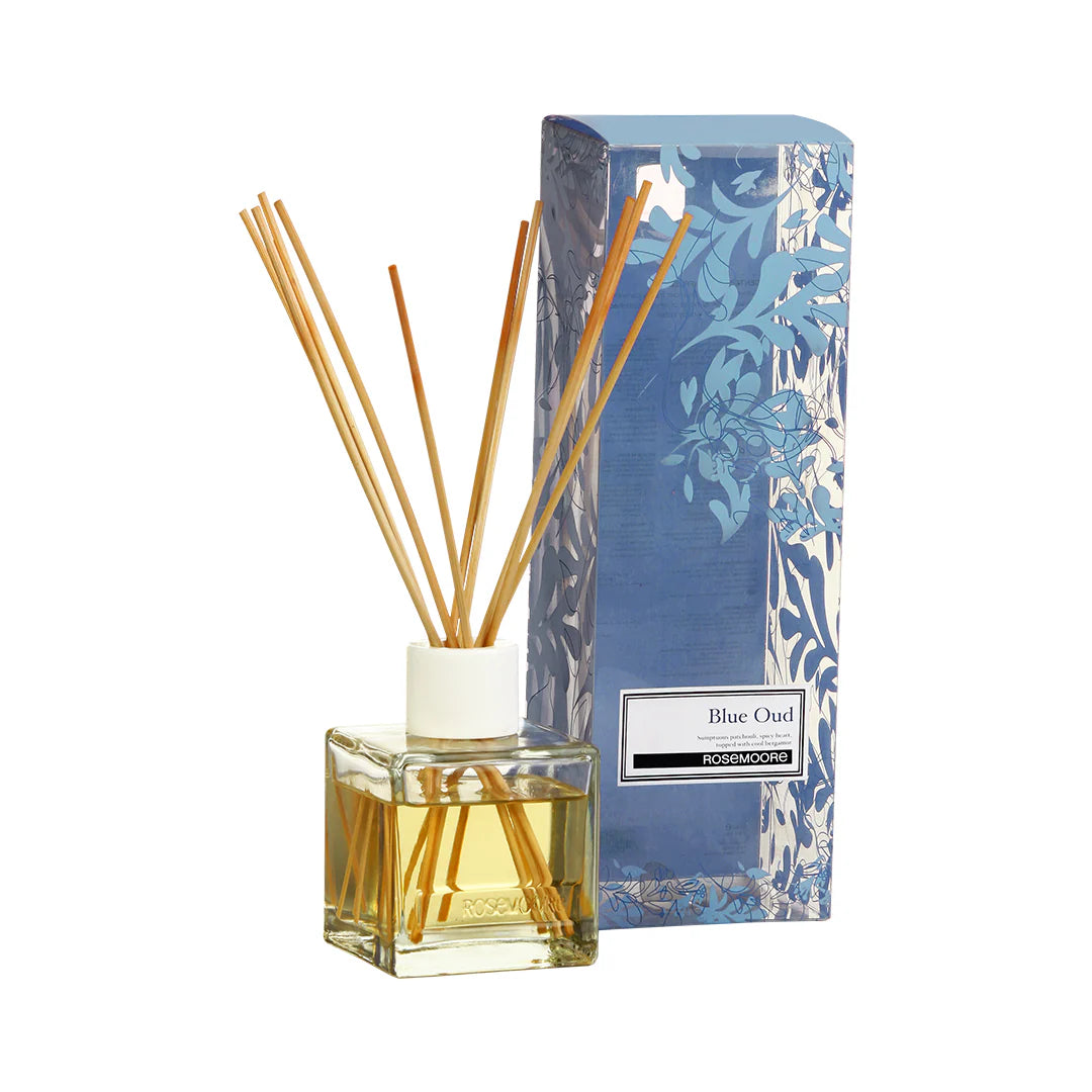 Rosemoore Blue Oud Scented Reed Diffuser & Refill Oil Combo