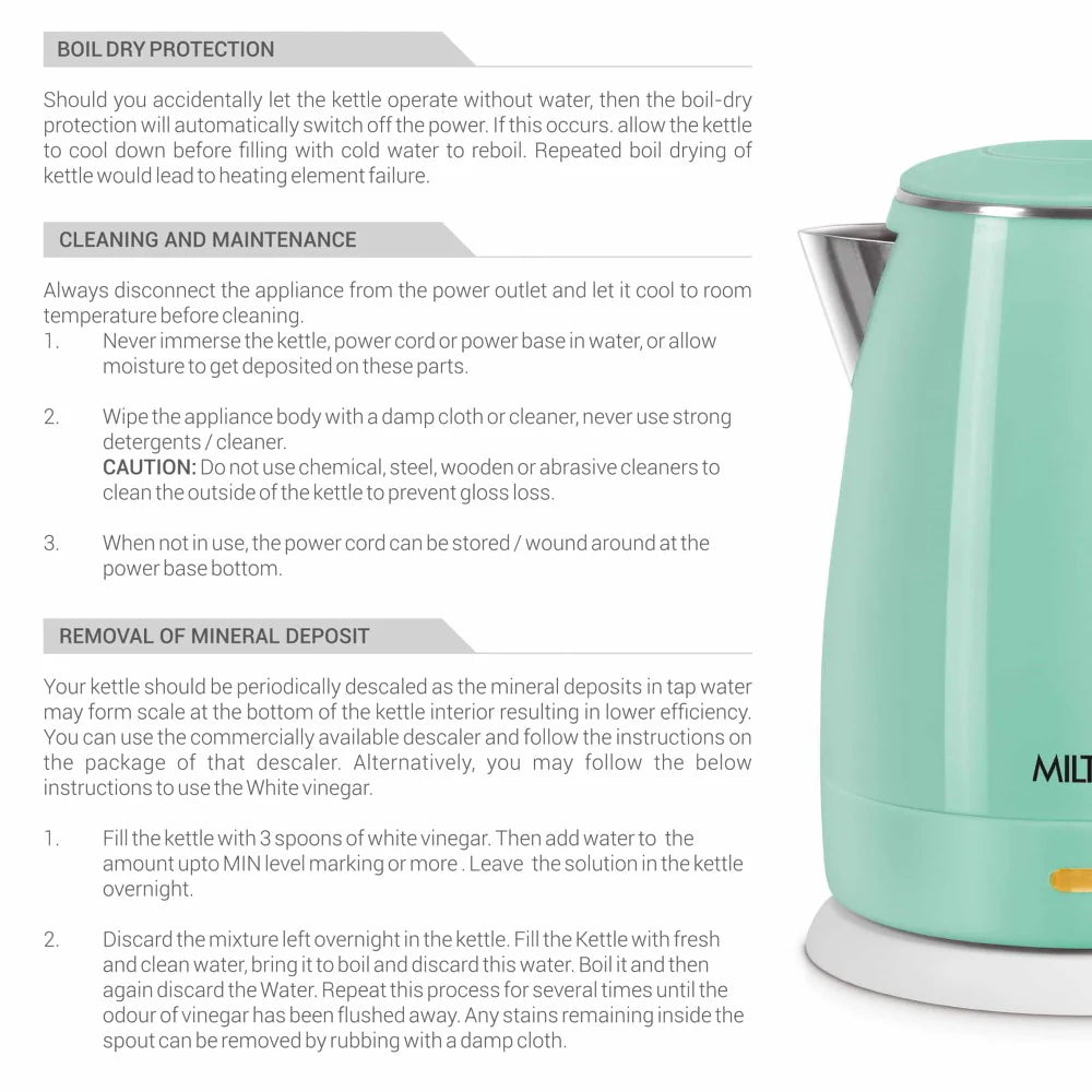 Milton Riga Electric Kettle 1.5L