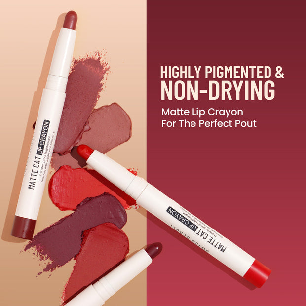 Swiss Beauty Matte Cat Lip Crayon Flattering Peach