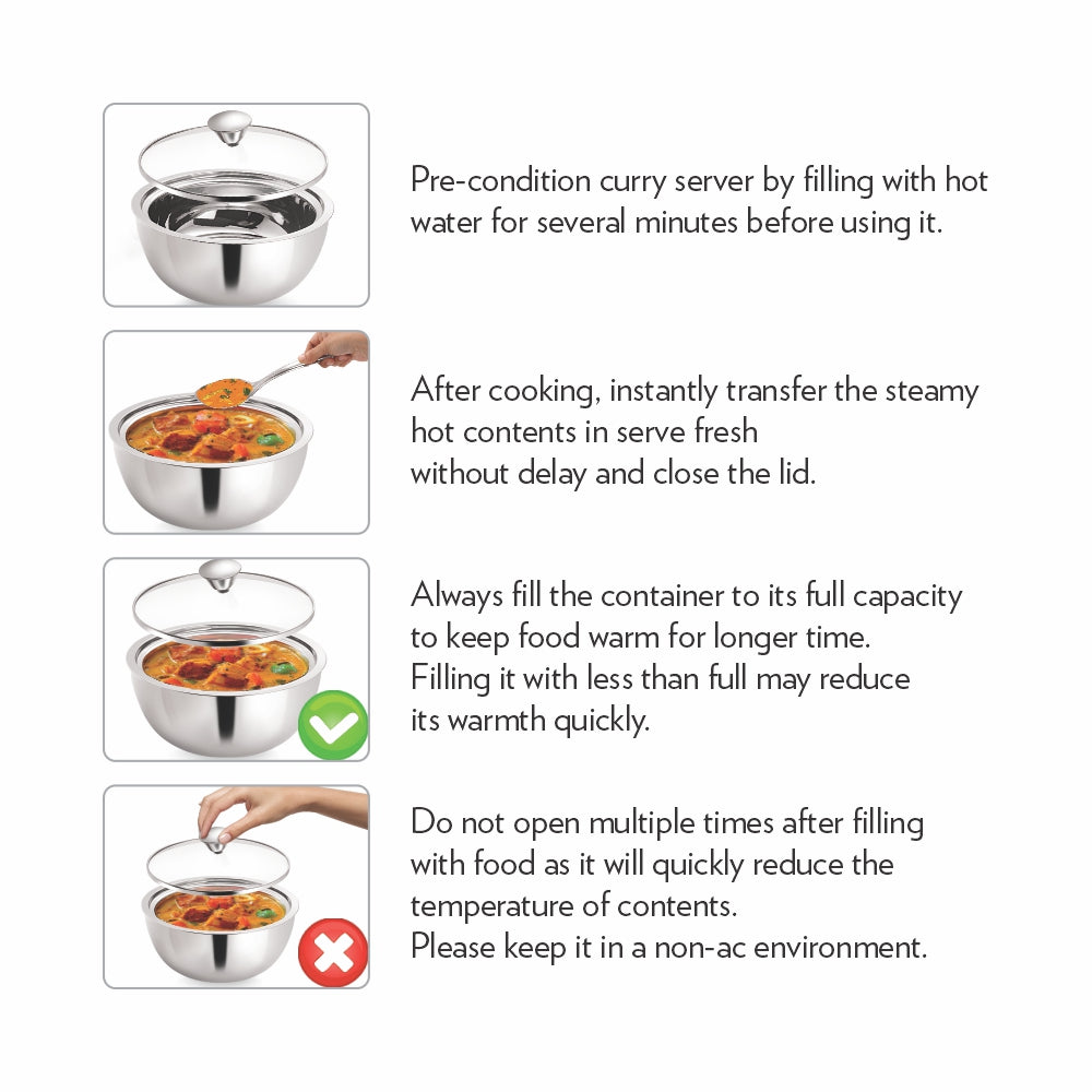 Borosil Servefresh Curry Server