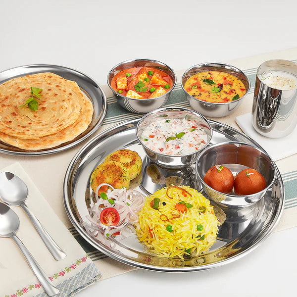 Borosil 30-piece Stainless Steel Dinner