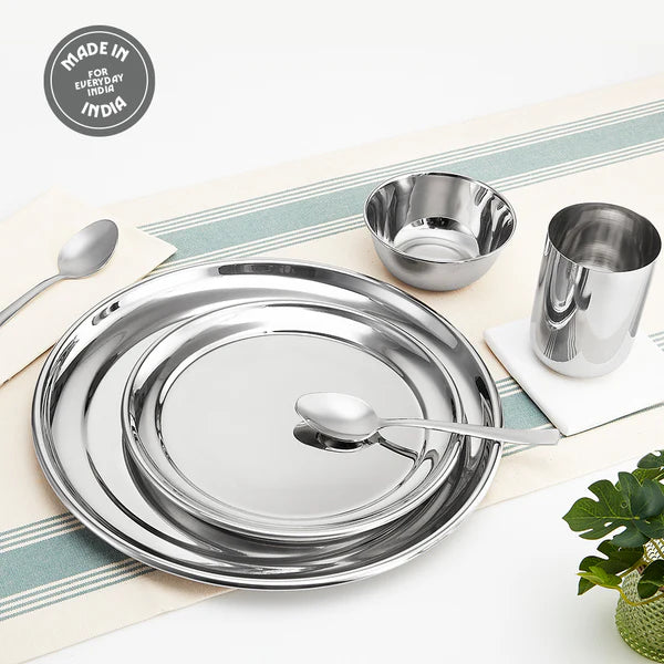 Borosil 30-piece Stainless Steel Dinner