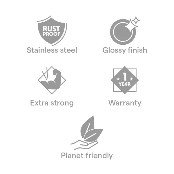 Borosil 30-piece Stainless Steel Dinner