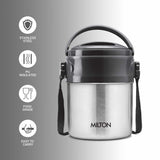 Milton Steel On Lunchbox Silver