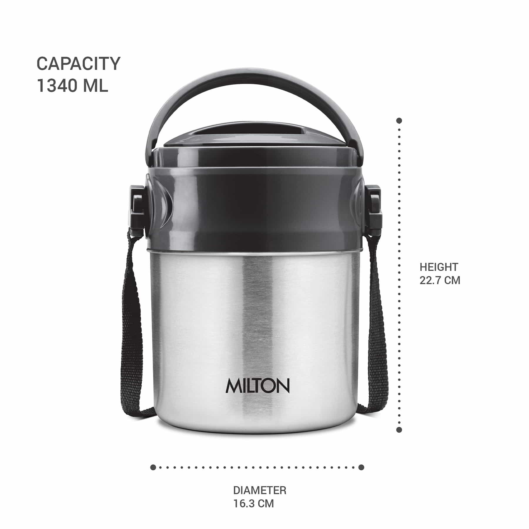 Milton Steel On Lunchbox Silver