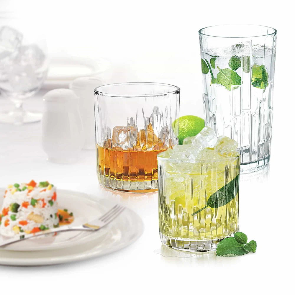 Milton Steps Whiskey Glass Tumbler 6pcs set 330ML