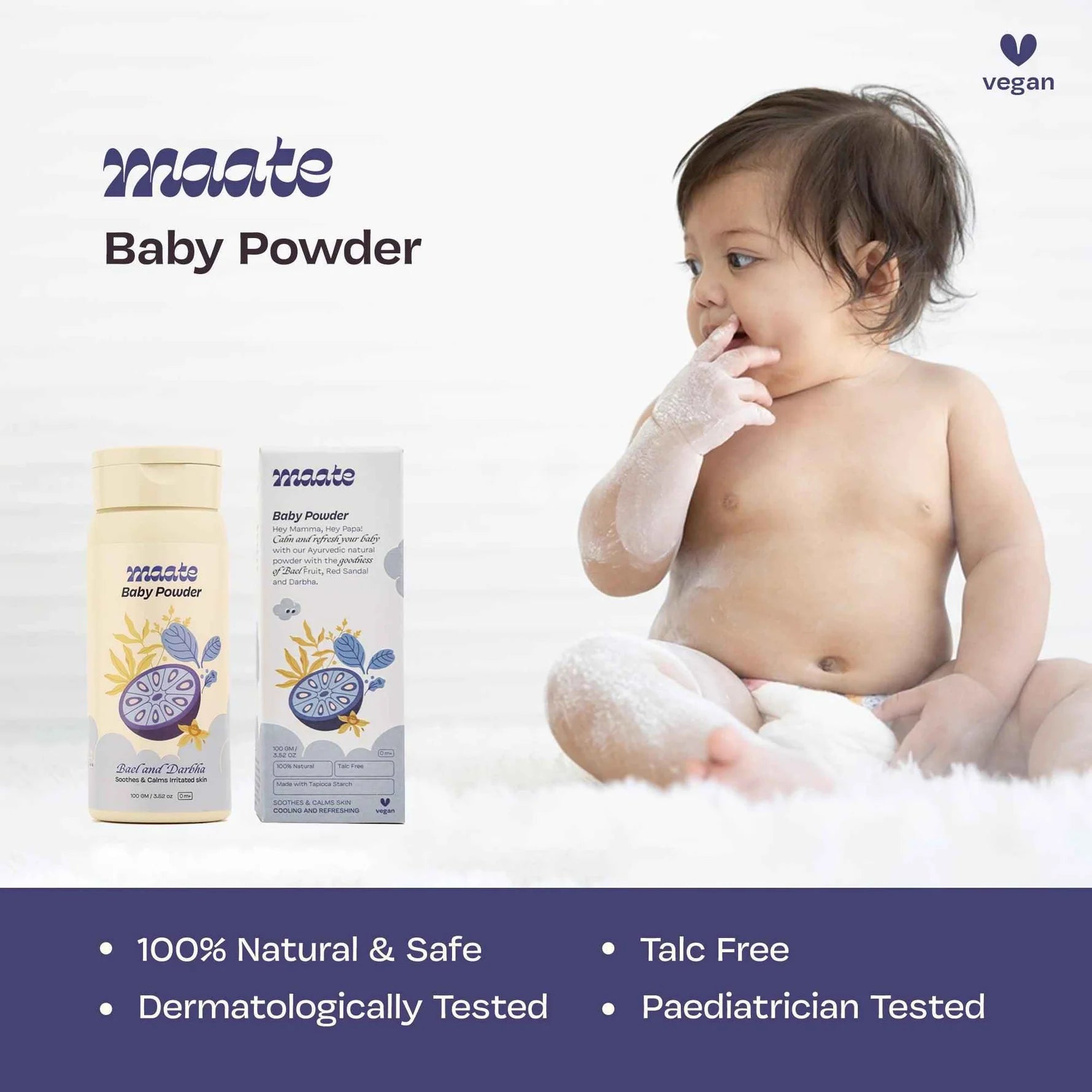 Maate Ayurvedic Baby Powder 100gm