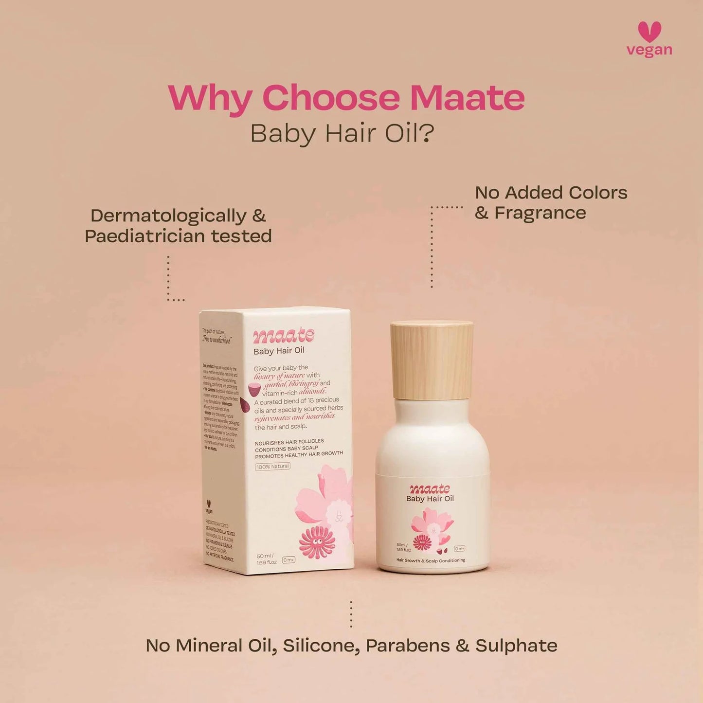 Maate  Natural Baby Hair Oil - 50ml