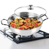 Milton Stainless Steel Kadhai with Glass Lid