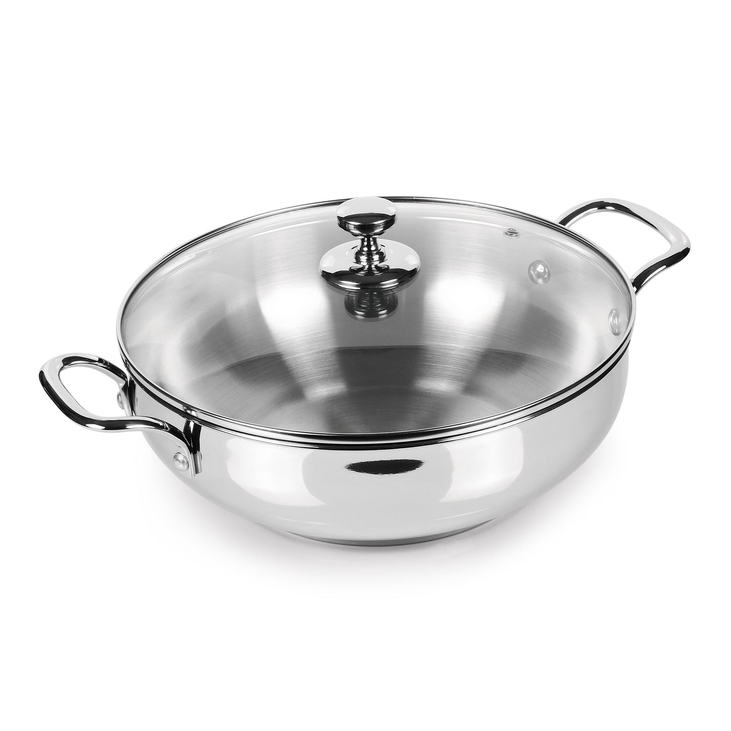 Milton Stainless Steel Kadhai with Glass Lid