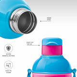 Milton Steel Barbie Kids Sipper Bottle Blue 600ML