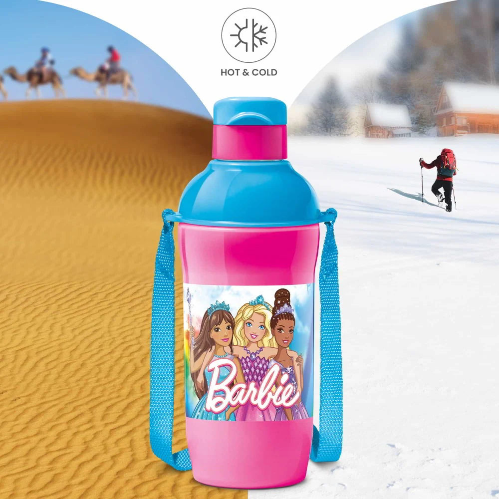 Milton Steel Barbie Kids Sipper Bottle Blue 600ML