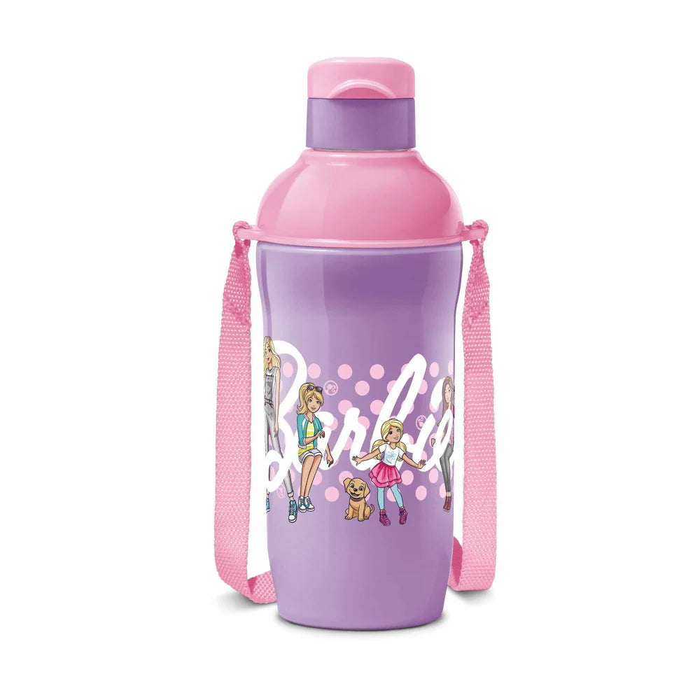 Milton Steel Barbie Kids Sipper Bottle Purple 400ML
